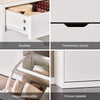 SoBuy FSR180-W Biała Wąska Szafka na Buty z 2 Uchylnymi Drzwiami, Szufladą i Regulowaną Półką – 60×30×90 cm, 8 Par, PB E1