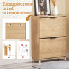 SoBuy wąska szafka uchylna na buty do korytarza, regał na buty zamknięty, FSR200-II-N