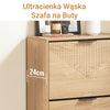 SoBuy wąska szafka uchylna na buty do korytarza, regał na buty zamknięty, FSR200-II-N