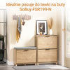 SoBuy wąska szafka uchylna na buty do korytarza, regał na buty zamknięty, FSR200-II-N