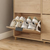 SoBuy FSR214-N Wąska szafka na buty - drewniana szafka na buty o szerokości 24 cm, idealna do przedpokoju, wejścia, dla rodziny, kolor drewno, wymiary 100x24x83 cm