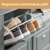 SoBuy FSR64-HG+FSR79-HG, Szara Komplet na Przedpokój, Ławka na Buty + Szafka z Klapami, Głębokość 24 cm