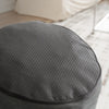 SoBuy | Nowoczesny fotel wypoczynkowy sztruksowy z pufą | Fotel kokon z podnóżkiem do salonu | 110×125×65 cm | Nośność 113 kg | FST100-DG