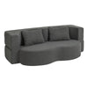 SoBuy FST101-DG Sofa Łóżko Rozkładane 2 w 1 z Funkcją Spania, Ciemnoszary, 177×107×32 cm