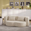 SoBuy FST101-MI Sofa Łóżko 2 w 1 Rozkładana ze Sztruksu, Beżowy, 177×107×32 cm