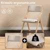 Pre-sale SoBuy FST40-HG Krzesło składane drewniane | Wygodne kuchenne i ogrodowe z oparciem