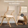 Pre-sale SoBuy FST40-Wx2 Zestaw składanych krzeseł, 2 drewniane, tapicerowane, składane krzesła do kuchni i jadalni z oparciem i siedziskiem, kompaktowe i uniwersalne siedzisko do biura, jadalni i małych pomieszczeń, białe