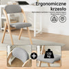Pre-sale SoBuy FST92-Nx2 Zestaw 2 składanych krzeseł do jadalni, drewniane, tapicerowane, do kuchni i biura, z ergonomicznym oparciem, kompaktowe i oszczędzające miejsce krzesło kuchenne, jasnoszare, 47,5 x 59 x 77 cm