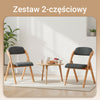 Pre-sale SoBuy FST92-SGx2 Zestaw 2 składanych krzeseł do jadalni, drewniane, tapicerowane, do kuchni i biura, z ergonomicznym oparciem, kompaktowe i oszczędzające miejsce krzesło kuchenne, kolor ciemnoszary, 47,5 x 59 x 77 cm