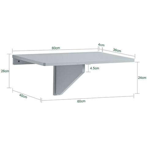 SoBuy FWT03-HG Stół ścienny, rozkładany stolik