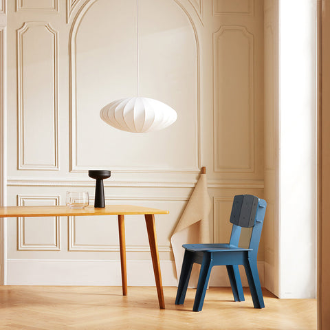 Sobuy Krzesło kuchenne biurowe z oparciem Niebieski dekoracja HFST01-B