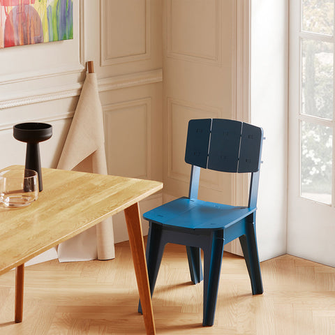 Sobuy Krzesło kuchenne biurowe z oparciem Niebieski dekoracja HFST01-B