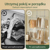 SoBuy KLS03-II-HG, Rozsuwana Wieszak na Ubrania, Solidny Stojak na Ubrania, Regulowany Otwarta Szafa z Drążkami do Zawieszenia dla Sypialni, Garderoba, Szary