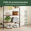 SoBuy KLS20-SCH, Kompaktowy Wieszak Ścienny z 2 Półkami MDF, Wieszak na Ubrania do Ściany, Nośność 45 kg, Industrialny Czarny, 91,5x48x220 cm