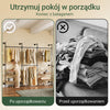 SoBuy KLS19-SCH, ścienny wieszak na ubrania z 4 drążkami + 4 półki MDF, otwarta szafa, nośność 120 kg do sypialni, 265x48x220 cm, industrialny czarny