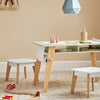 Zestaw stoliku i 2 krzesła dla dzieci do rysowania szuflady półka KMB92-GR