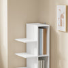SoBuy STR14-W Regał Stojący na Książki z 7 Półkami, Biały Mat, 30×32.5×110.5 cm