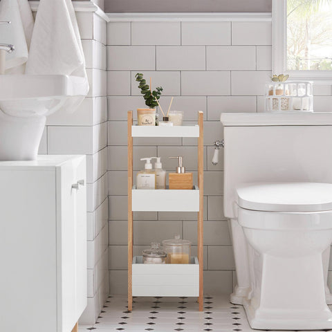 SoBuy FRG226-WN Półka łazienkowa w kolorze białym