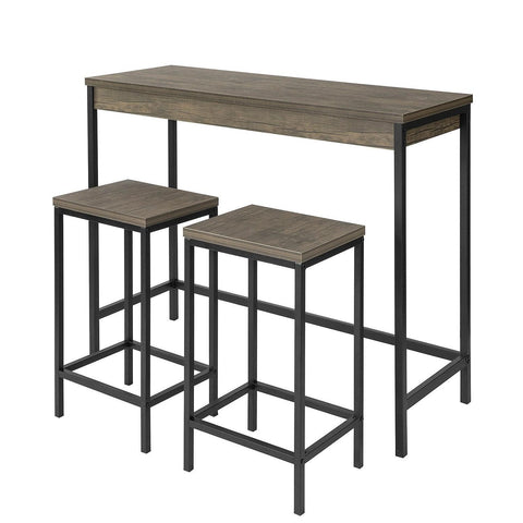 SoBuy Komplet stolik i dwa krzesła barowy zestaw 3-cz. OGT30-N
