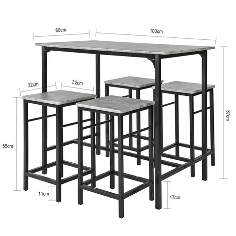 Komplet stołowy z 4 stołki OGT11-HG