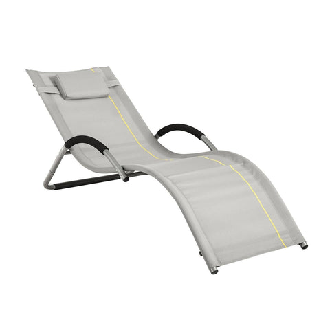 SoBuy Fotel relax Leżak plażowy ogrodowy OGS38-HG