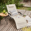SoBuy Fotel relax Leżak plażowy ogrodowy Biały OGS38-W